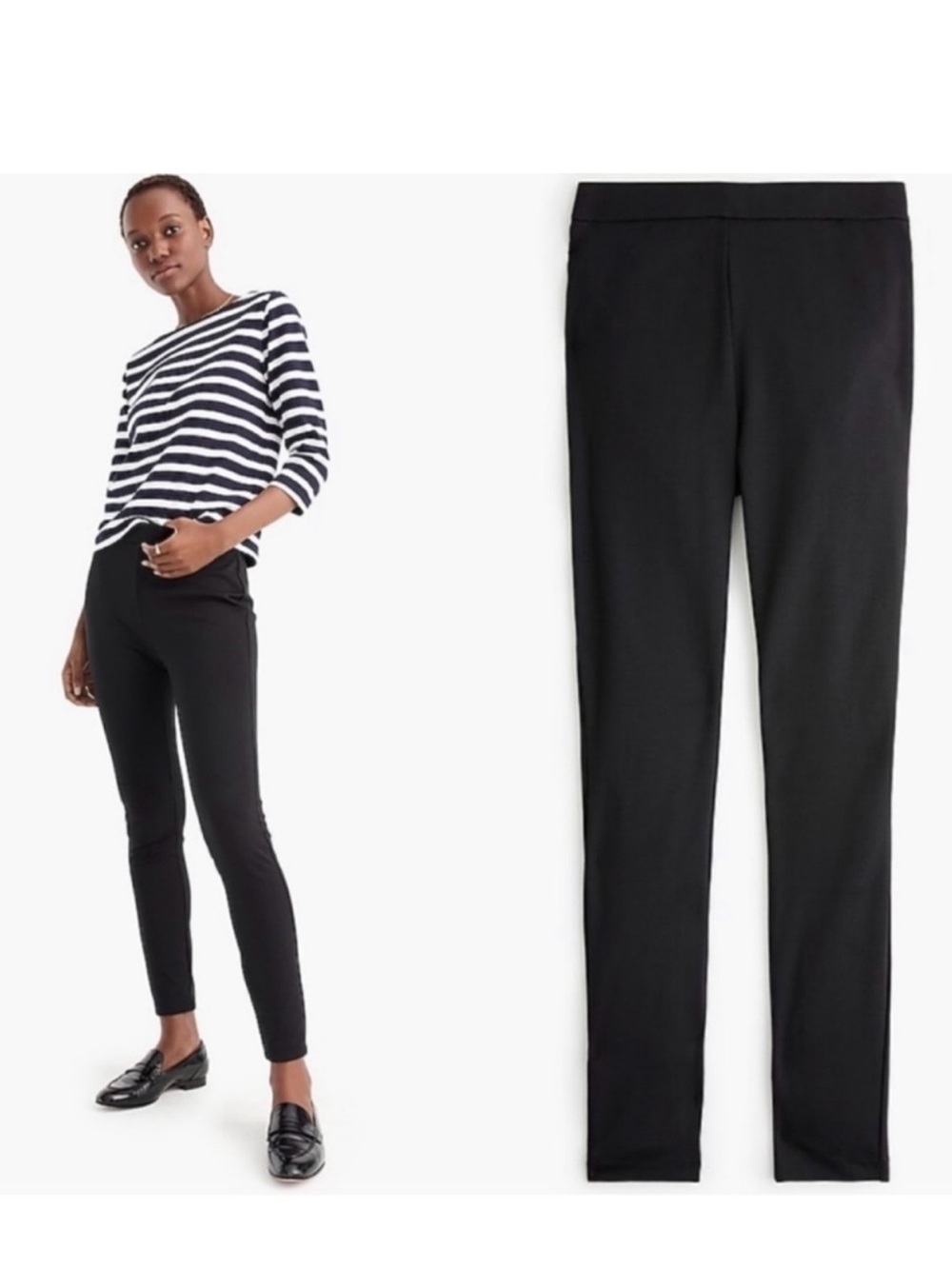 J. Crew Black Cropped Ponte Ankle Pants